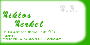 miklos merkel business card